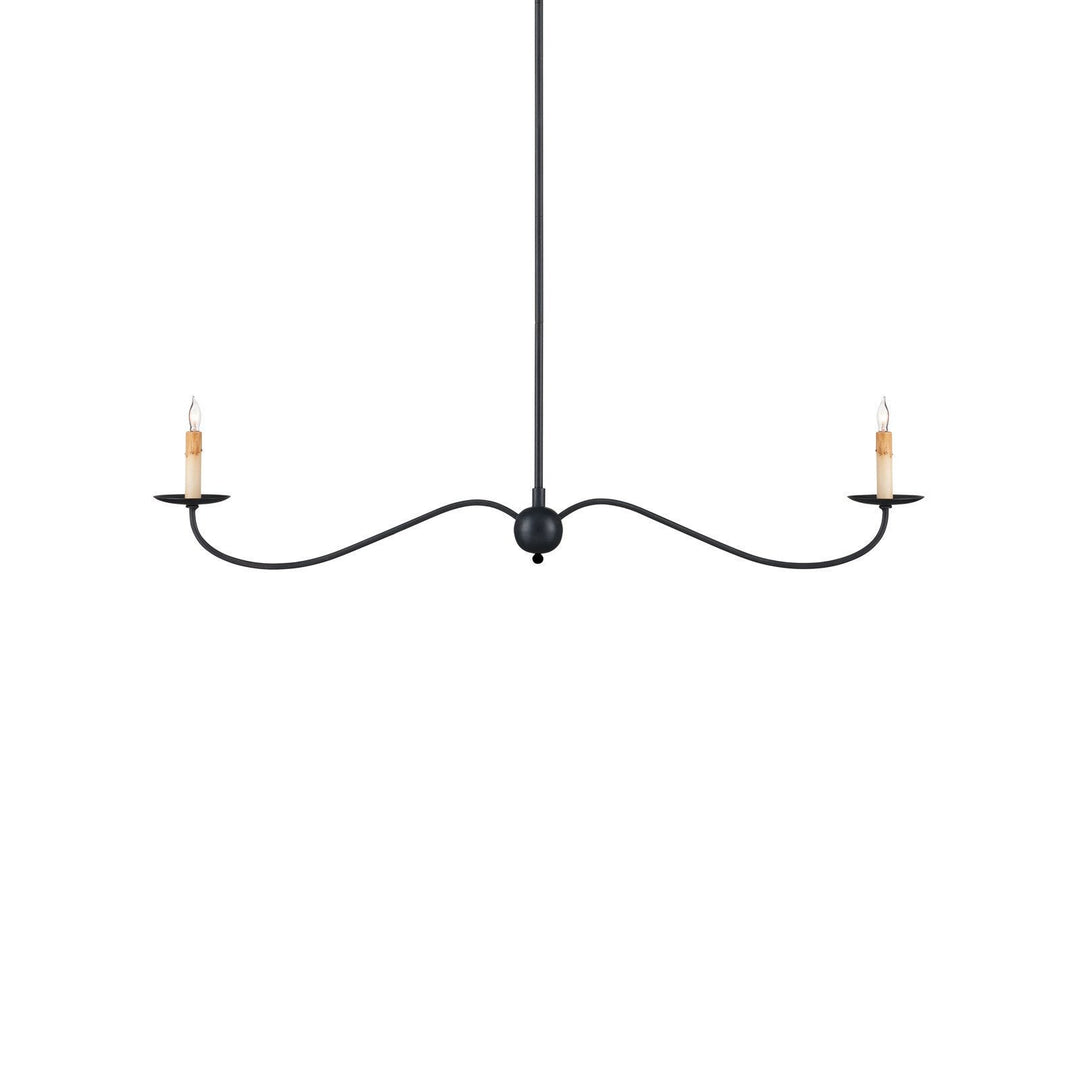 Saxon Black Linear Chandelier