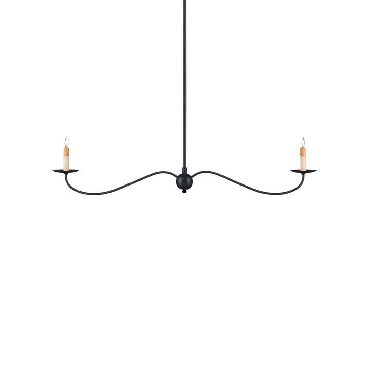 Saxon Black Linear Chandelier