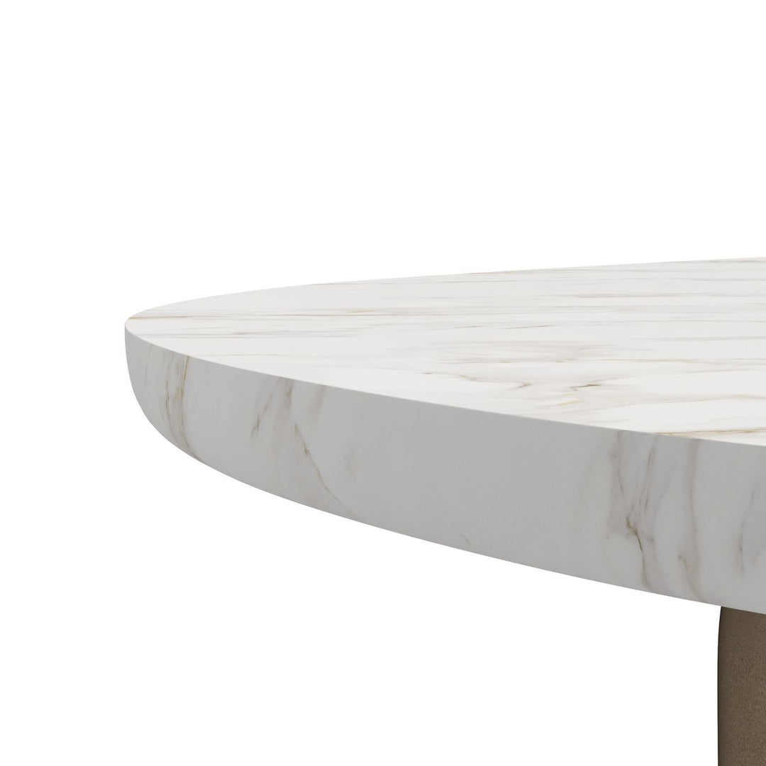 Verge Oval Cocktail Table — Bronze Metallic