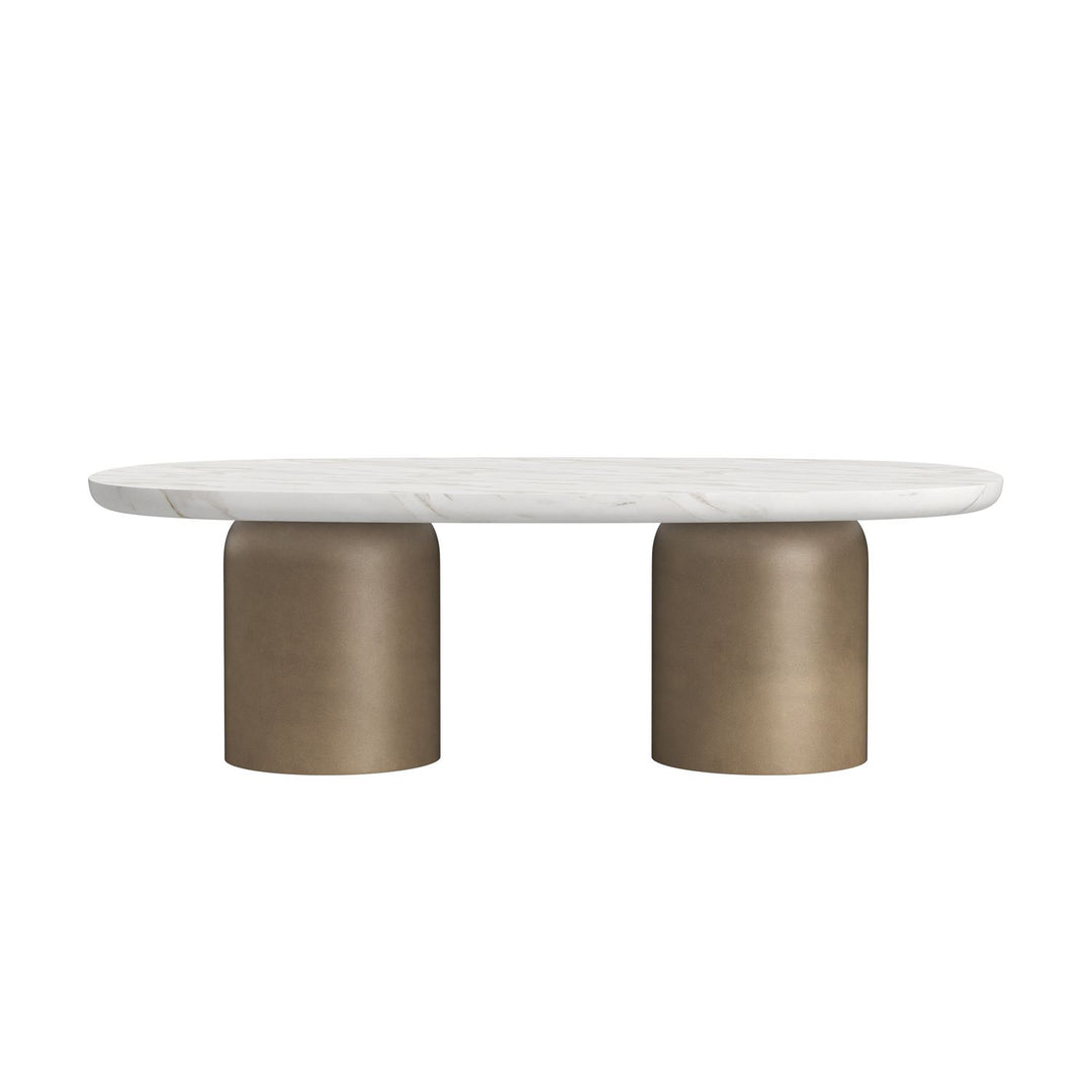 Verge Oval Cocktail Table — Bronze Metallic