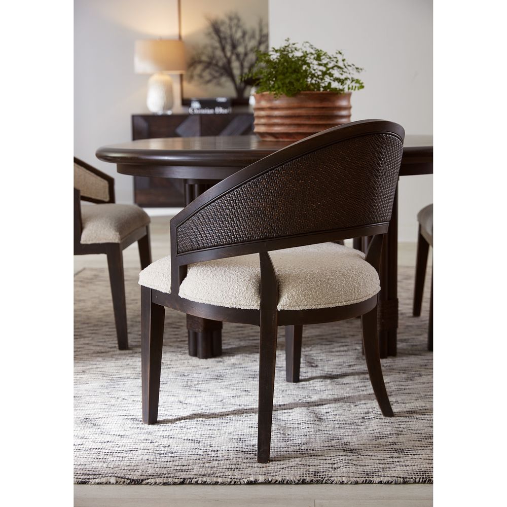Dining Chairs Retreat Cane Barrel Back Chair - Dark Wood