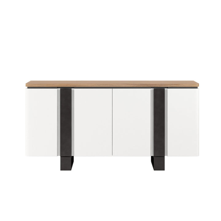 Portico Credenza - Brown, White