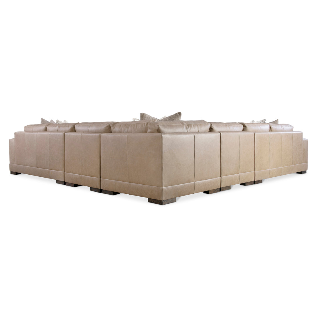 Lars Leather 5-Piece Sectional