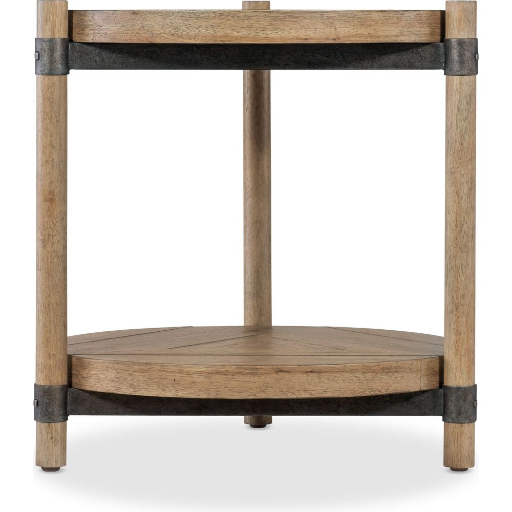 Side Tables Vineyard Row Round End Table - Light Wood