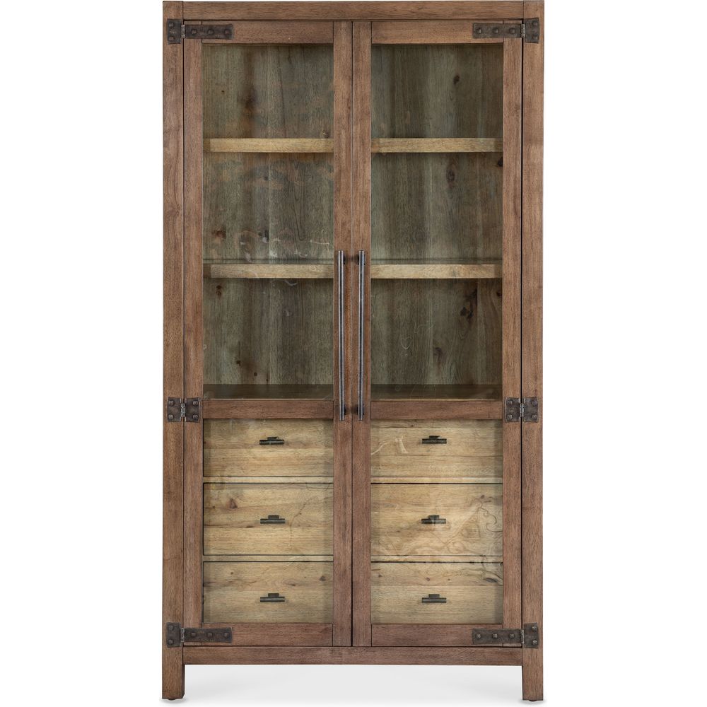 Vineyard Row Display Cabinet - Dark Wood