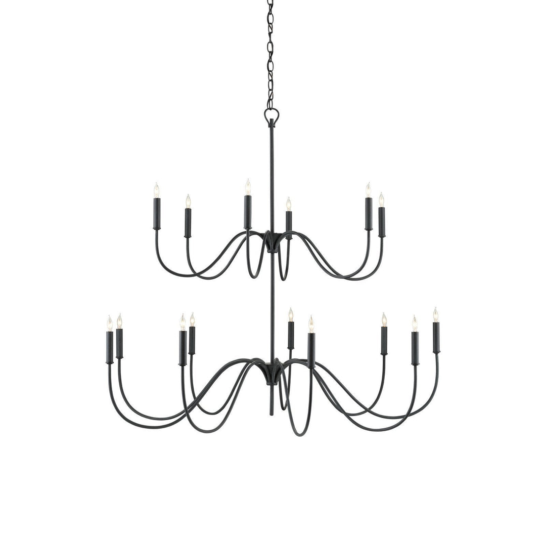 Tirrell Medium Black Chandelier