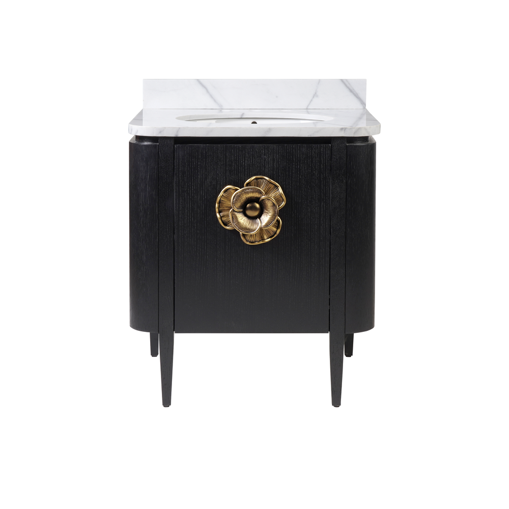 Vanities Briallen 30" Black Vanity with Oval Undermount Sink