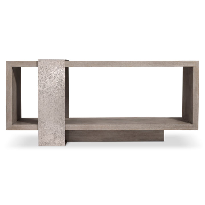 Linea Console Table in Cerused Greige Finish