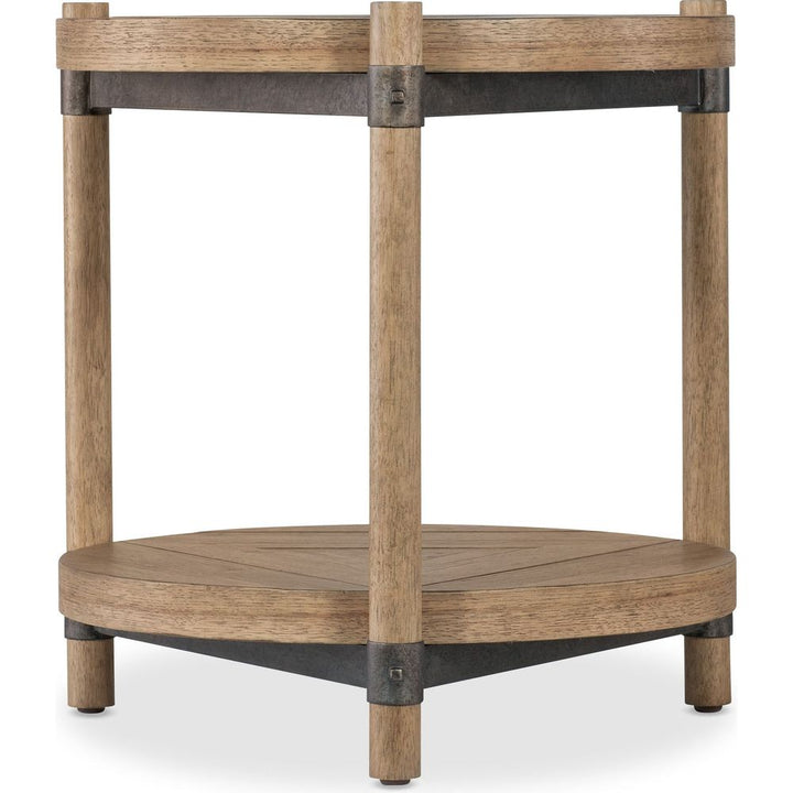 Side Tables Vineyard Row Round End Table - Light Wood