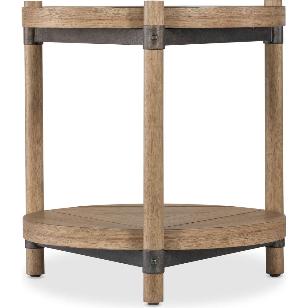 Side Tables Vineyard Row Round End Table - Light Wood