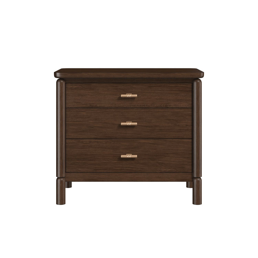 Verge 3 Drawer Nightstand — Handcrafted Walnut
