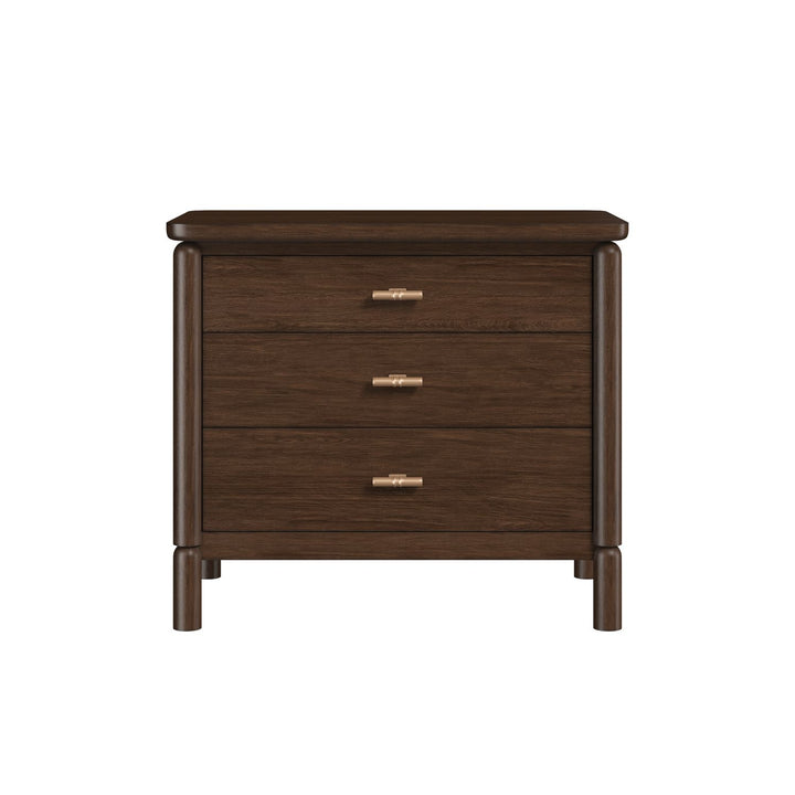 Verge 3 Drawer Nightstand — Handcrafted Walnut