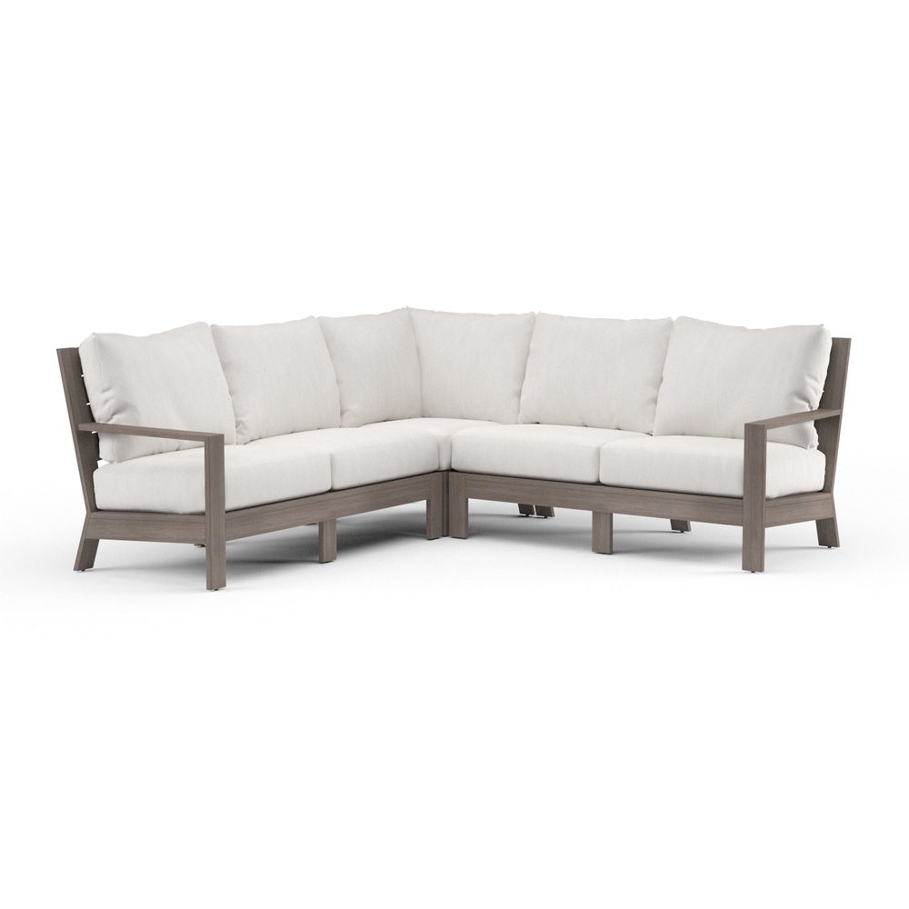 Outdoor Sofas and Sectionals Laguna Sectional in Canvas Flax, No Welt