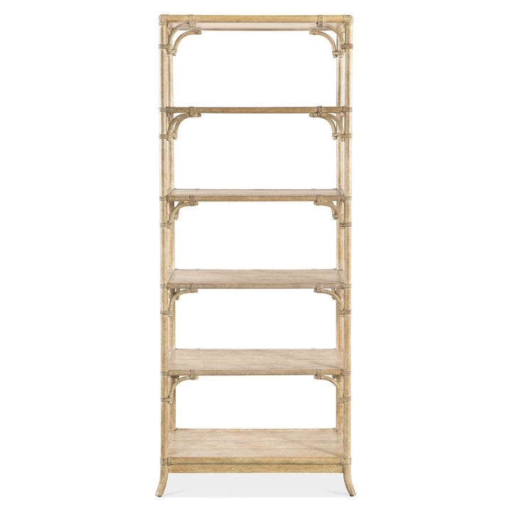 Bookcases & Etageres Solace Pole Rattan Bookcase - Light Wood