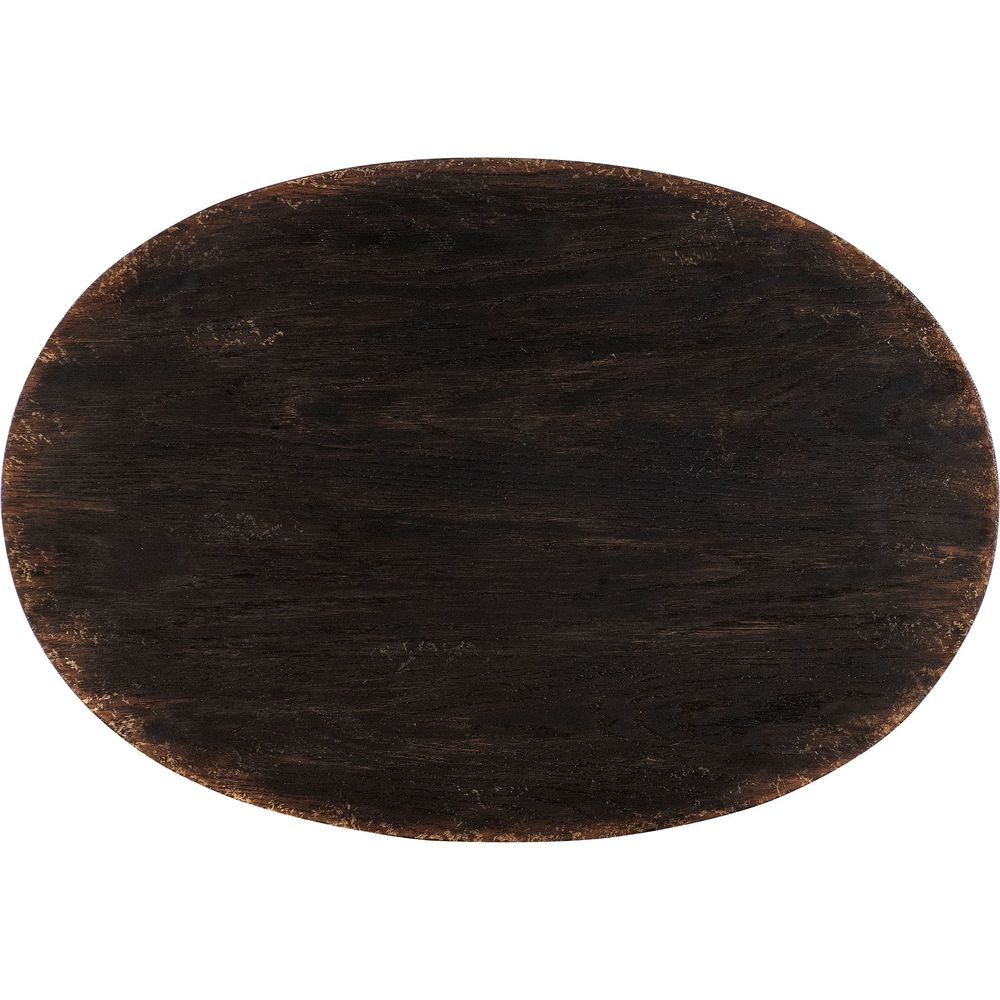 Americana One-Drawer Oval Nightstand - Blacks