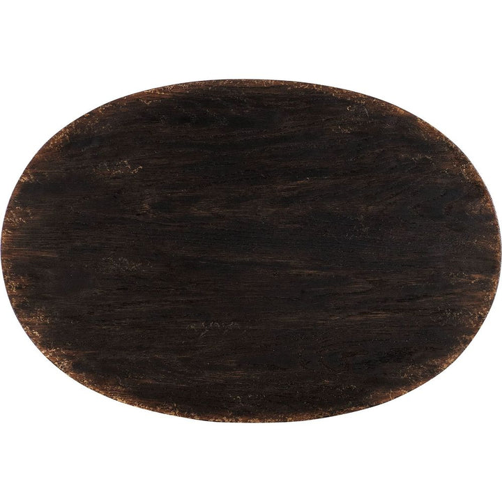 Americana One-Drawer Oval Nightstand - Blacks