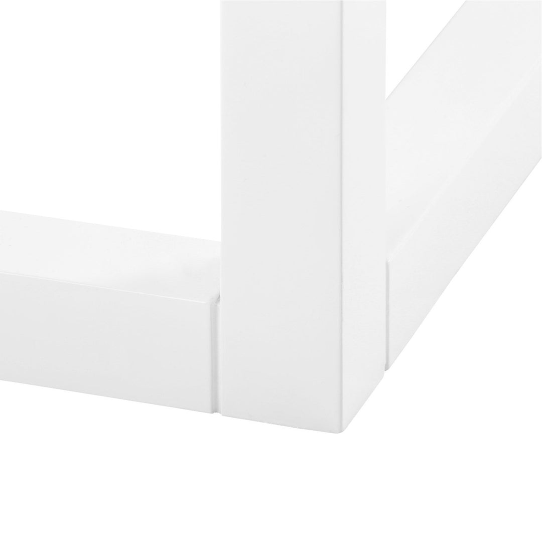 Newport 1-Drawer Side Table, White Pearl