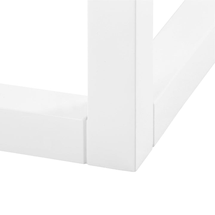 Newport 1-Drawer Side Table, White Pearl