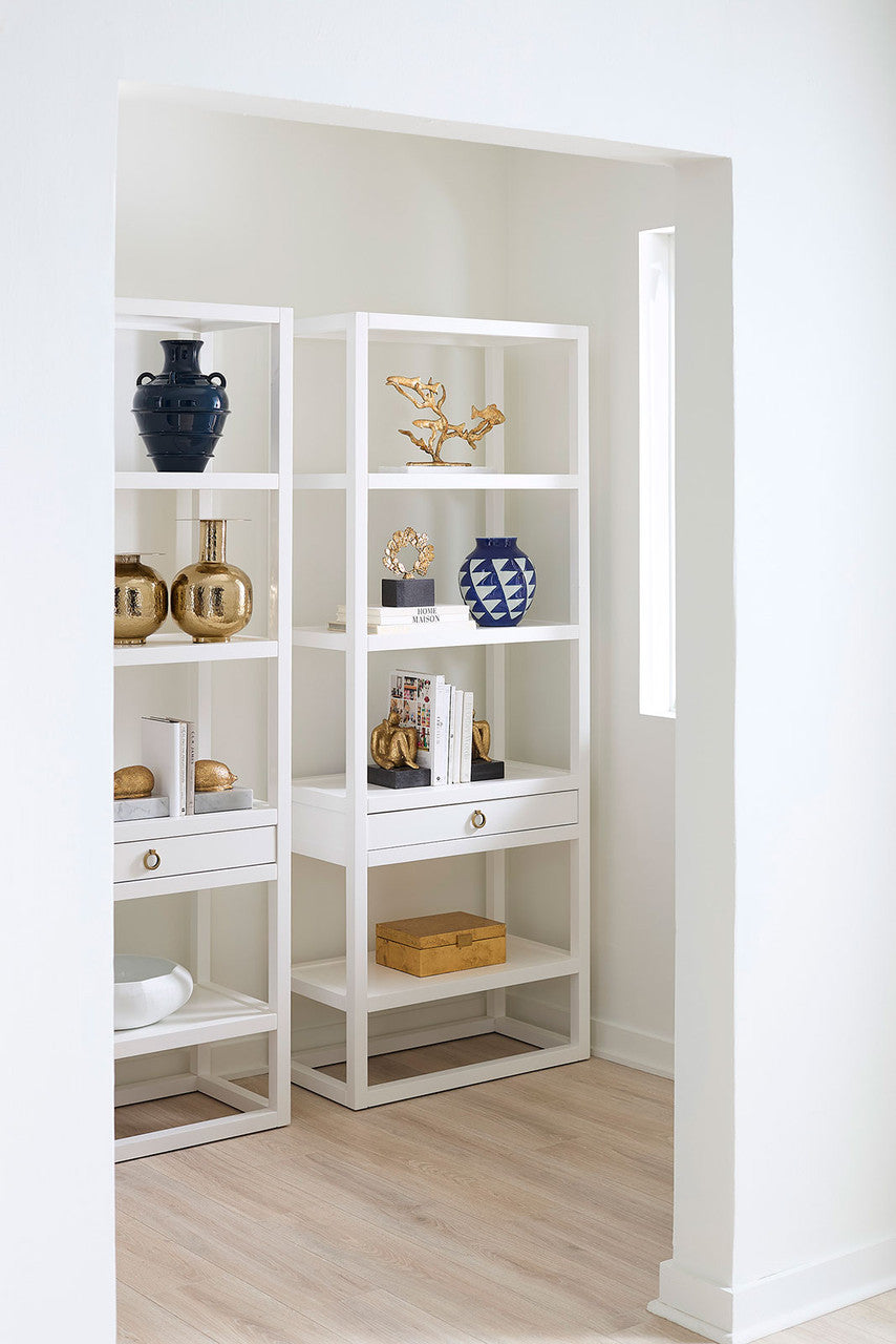 Newport Etagere, White Pearl