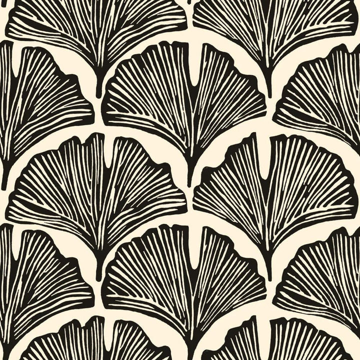 Feather Palm Peel And Stick Wallpaper By Novogratz-Tempaper & Co.-Tempaper-NG14140-DecorSingle Roll-Zebra Black Palm-1-France and Son