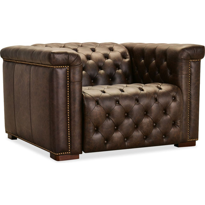 Lounge Chairs: Recliners Savion Deux Power Recliner with Power Headrest - Brown