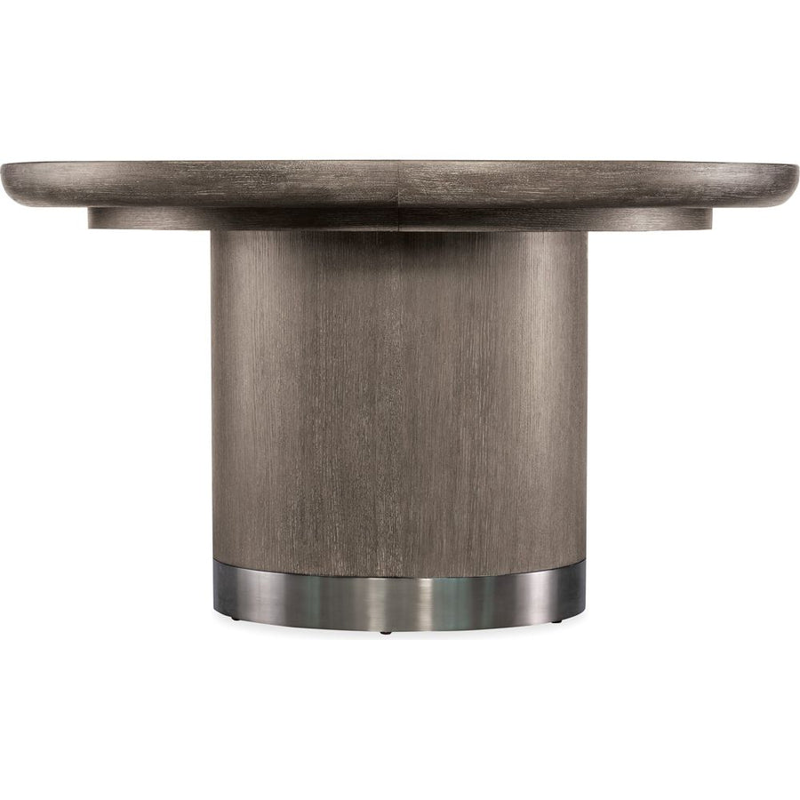 Dining Tables Modern Mood Round Dining Table with 1-18in Leaf - Dark Wood