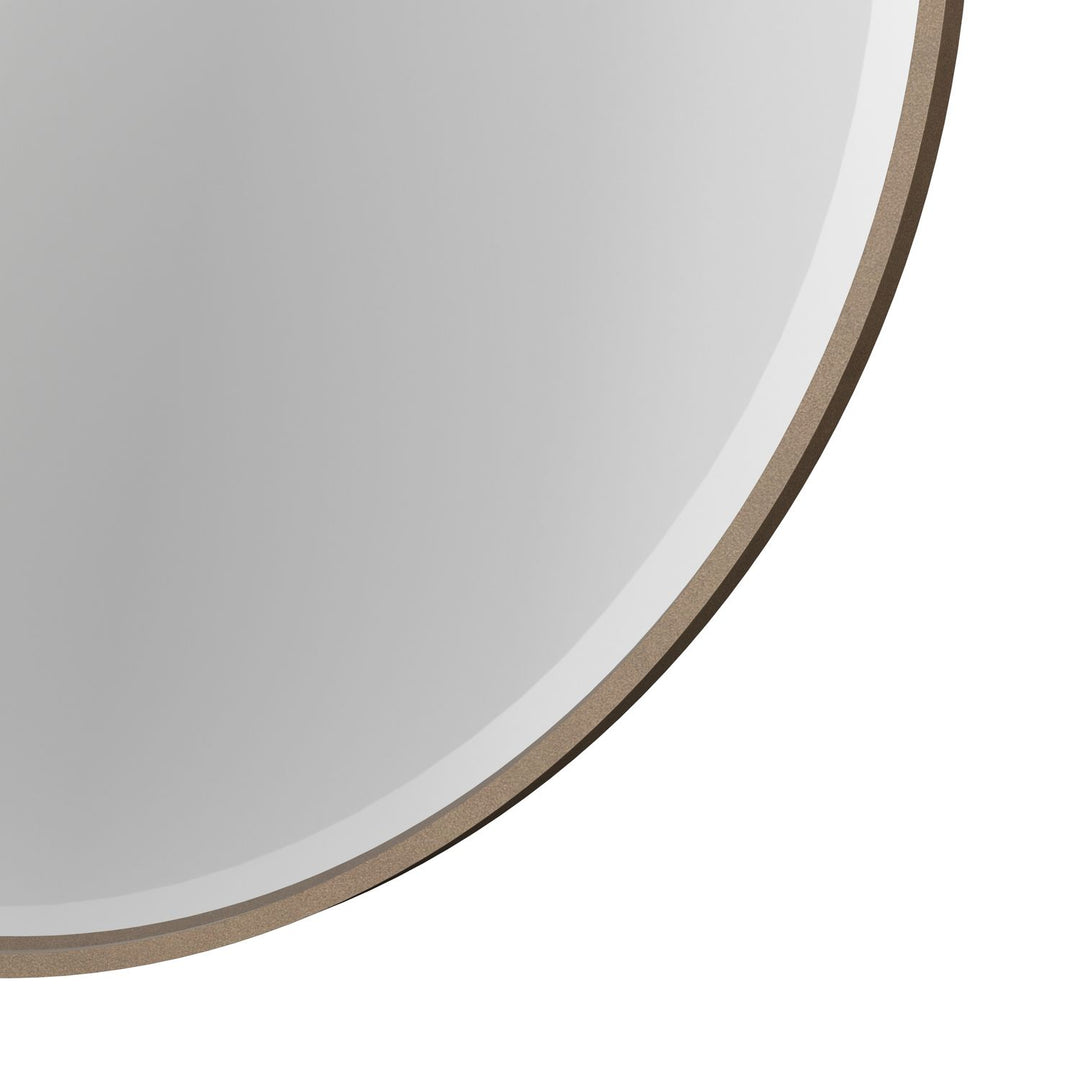 Verge Round Mirror — Handcrafted Walnut