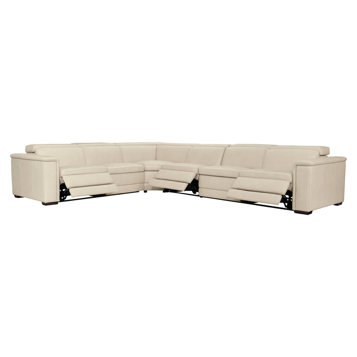 Lioni Leather Power Motion Sectional Recliner