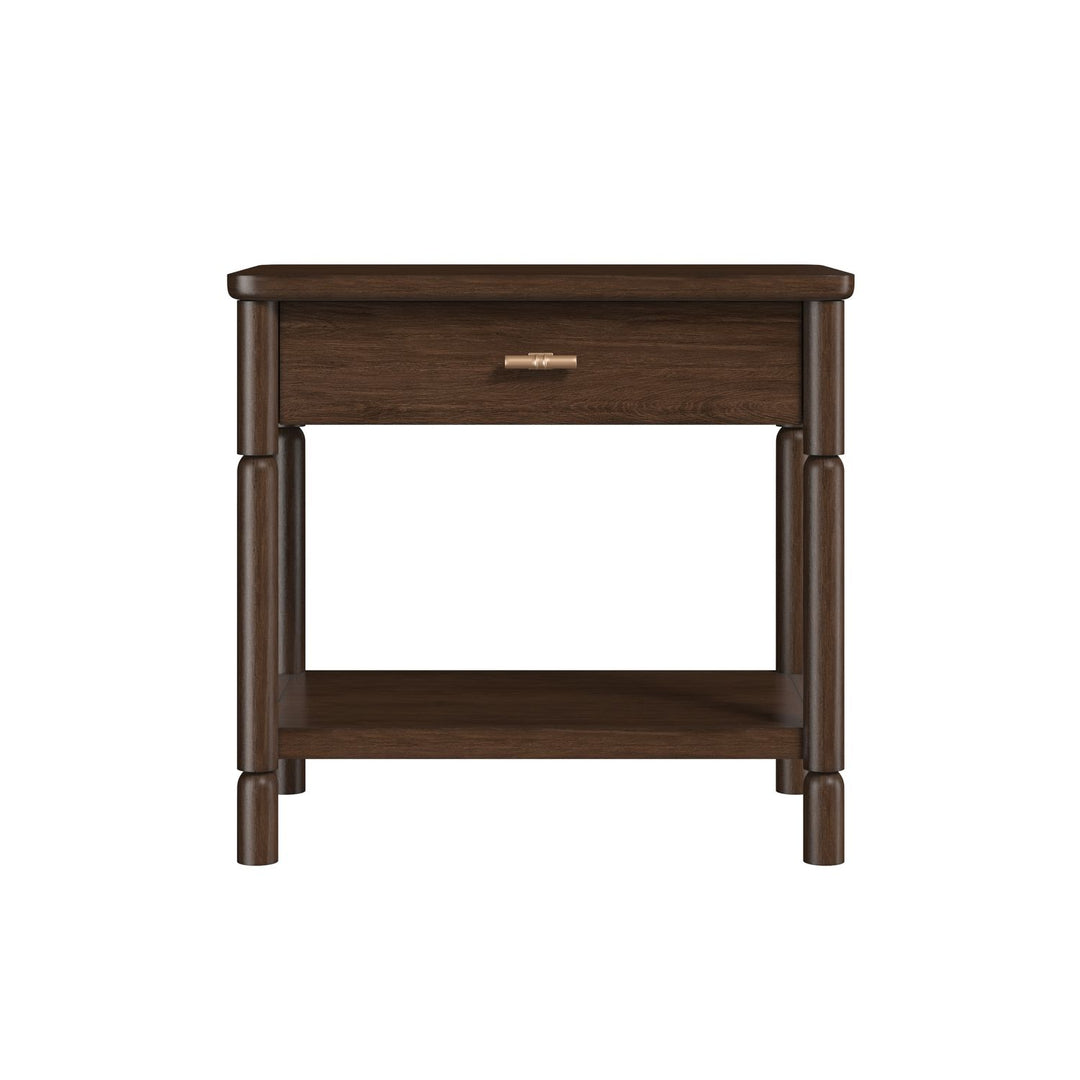 Verge Open Nightstand — Handcrafted Walnut