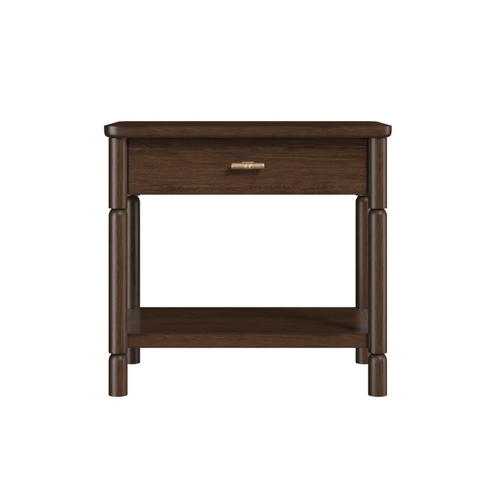 Verge Open Nightstand — Handcrafted Walnut
