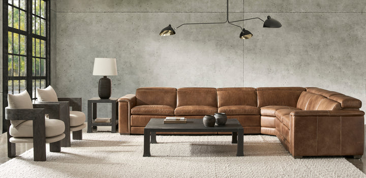 Lioni Leather 4-Piece Power Motion Sectional Recliner