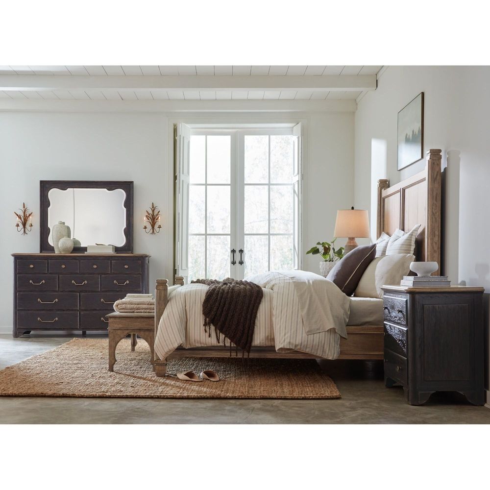 Beds Heritage California King Panel Bed - Medium Wood