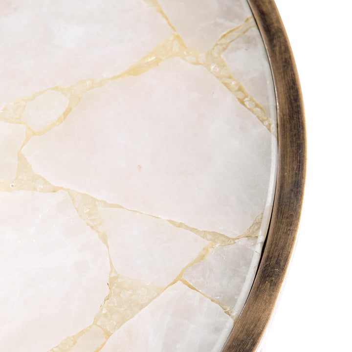 Nora Side Table, Antique Brass