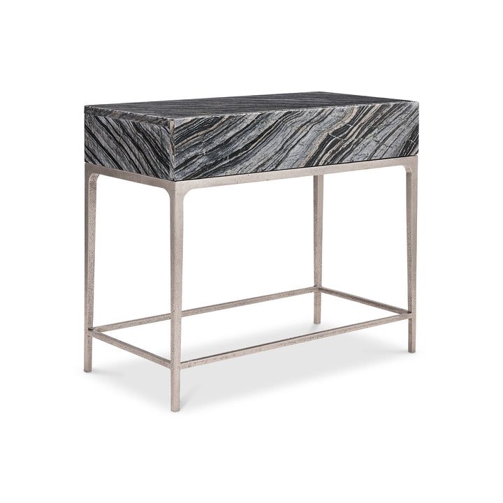 Linea Black Marble Nightstand