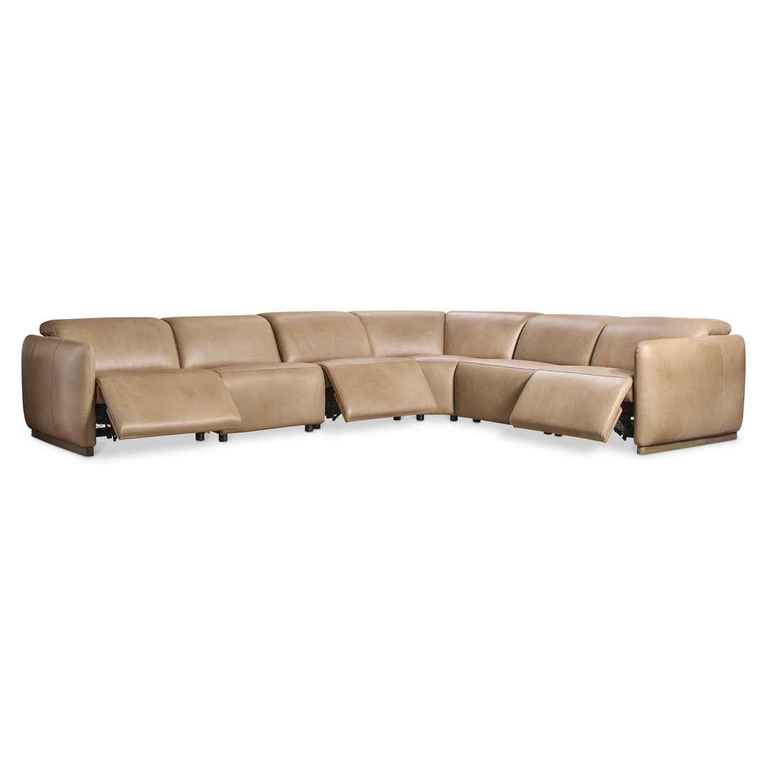 Alta 6-Piece Leather Power Motion Sectional Recliner