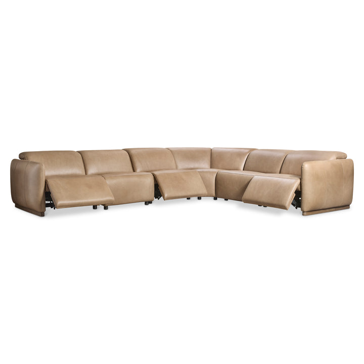 Alta 6-Piece Leather Power Motion Sectional Recliner