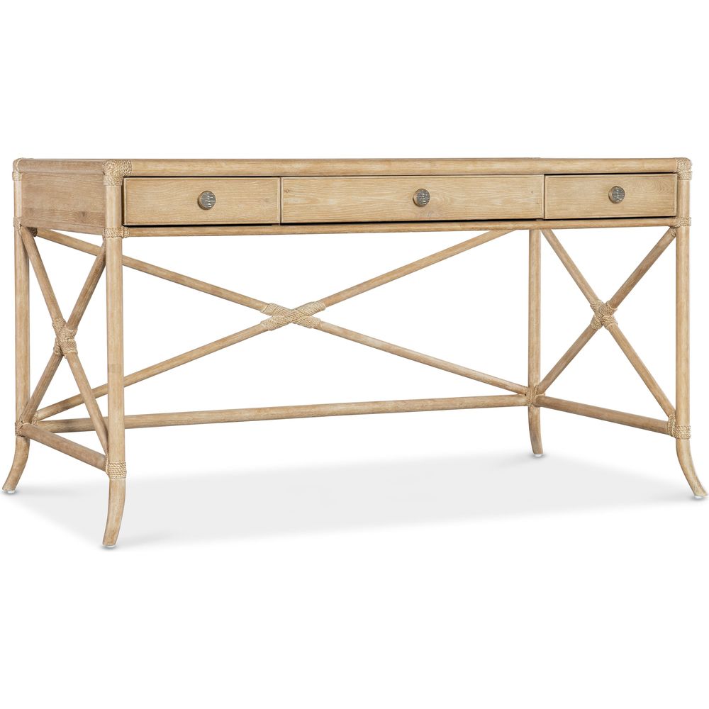 Desks Solace Pole Rattan Writing Desk - Light Wood