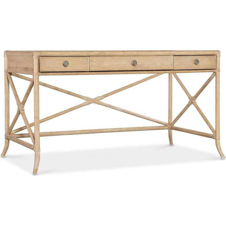 Desks Solace Pole Rattan Writing Desk - Light Wood