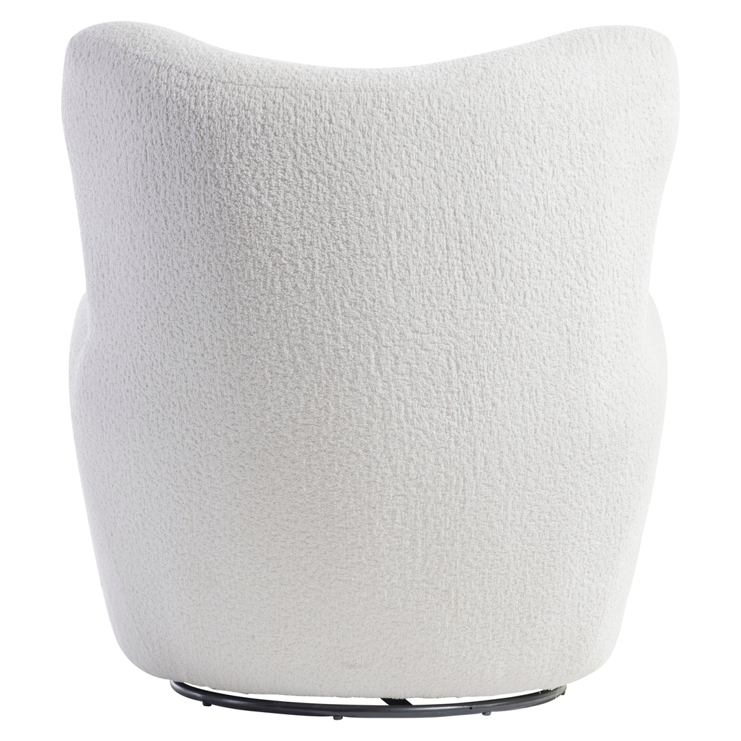 Silvi Fabric Swivel Chair, White
