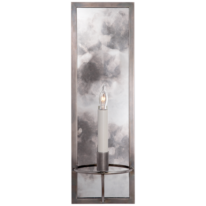 Rhys Rectangular Sconce-Visual Comfort-VISUAL-NW 2115AN-Wall LightingAntique Nickel-1-France and Son