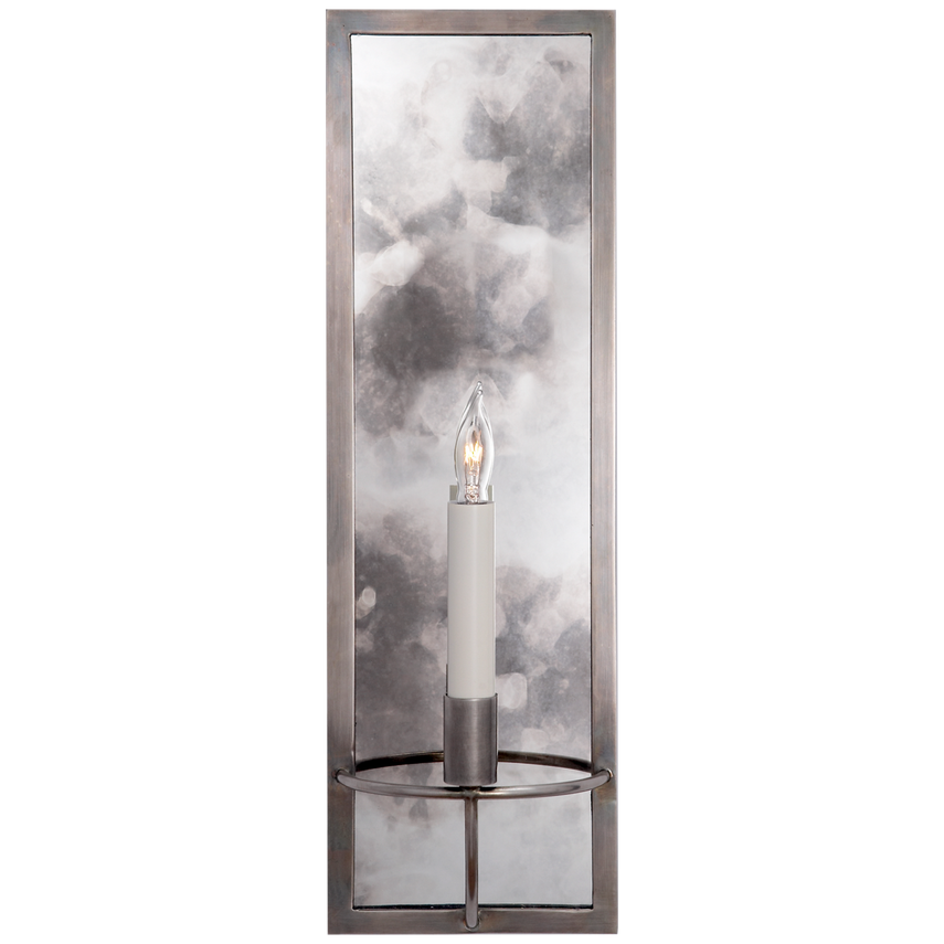 Rhys Rectangular Sconce-Visual Comfort-VISUAL-NW 2115AN-Wall LightingAntique Nickel-1-France and Son