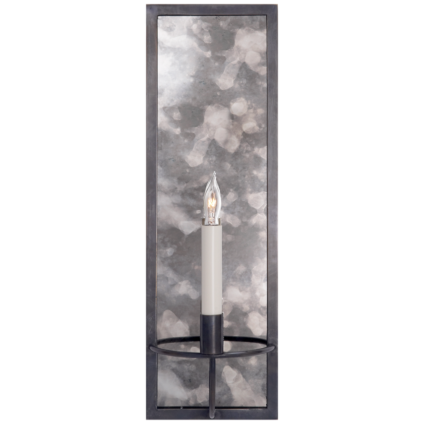 Rhys Rectangular Sconce-Visual Comfort-VISUAL-NW 2115BZ-Wall LightingBronze-2-France and Son