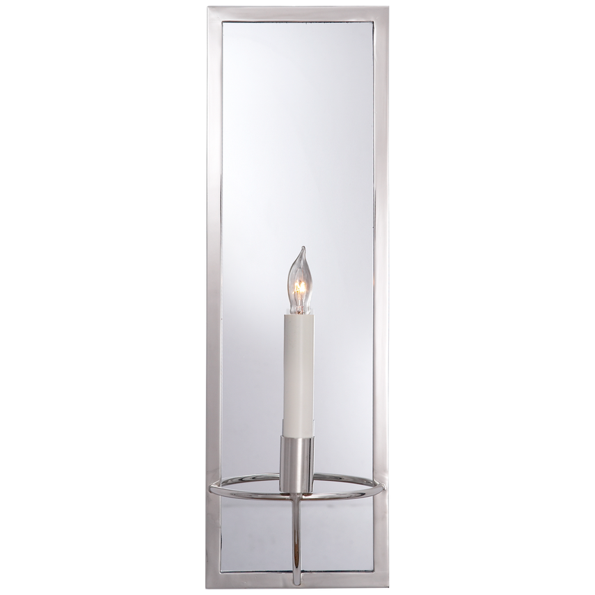 Rhys Rectangular Sconce-Visual Comfort-VISUAL-NW 2115PN-Wall LightingPolished Nickel-4-France and Son