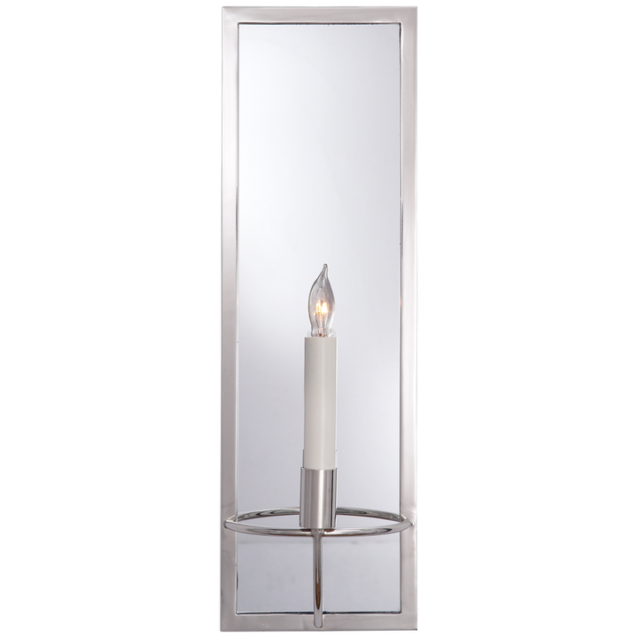 Rhys Rectangular Sconce-Visual Comfort-VISUAL-NW 2115PN-Wall LightingPolished Nickel-4-France and Son