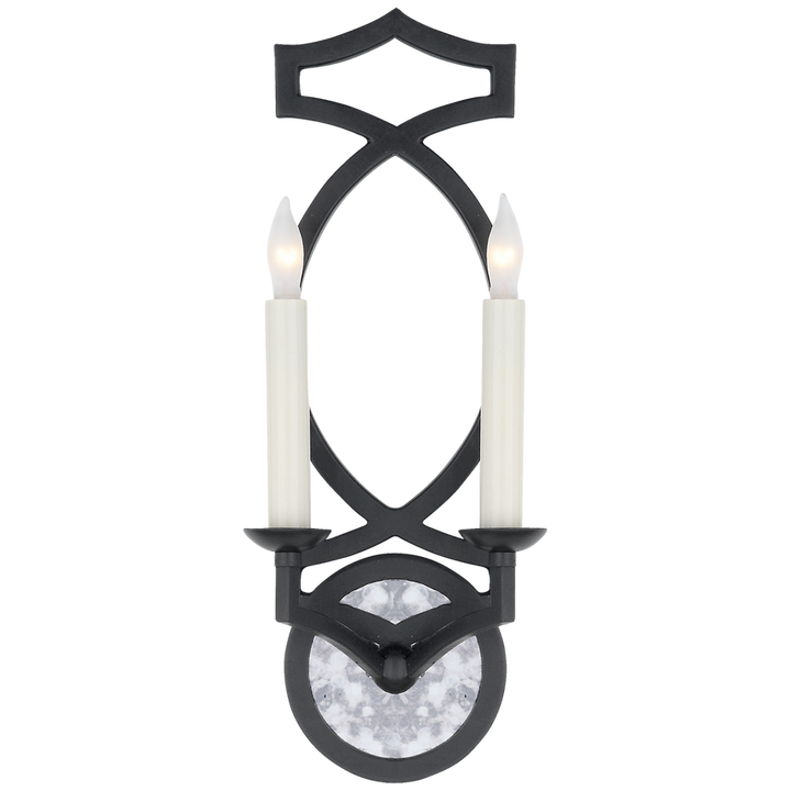 Britney Double Sconce-Visual Comfort-VISUAL-NW 2311AI-Wall LightingAged Iron-1-France and Son