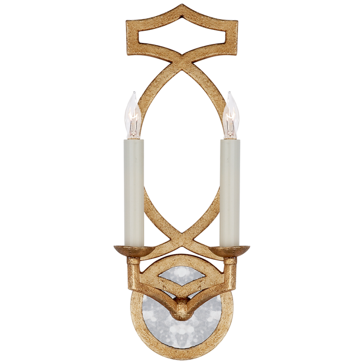 Britney Double Sconce-Visual Comfort-VISUAL-NW 2311VG-Wall LightingVenetian Gold-2-France and Son