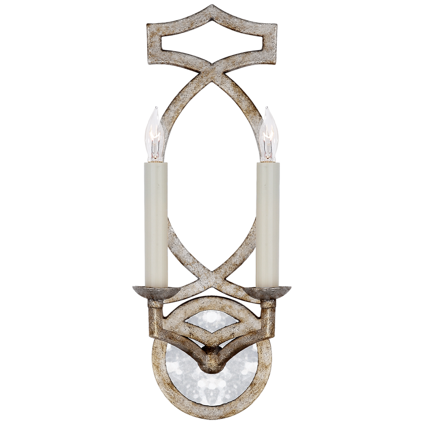 Britney Double Sconce-Visual Comfort-VISUAL-NW 2311VS-Wall LightingVenetian Silver-3-France and Son
