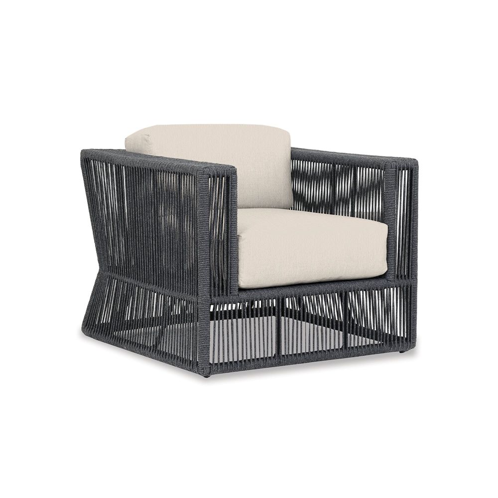 Outdoor Lounge Chairs Milano Club Chair in Echo Ash w/ Self Welt