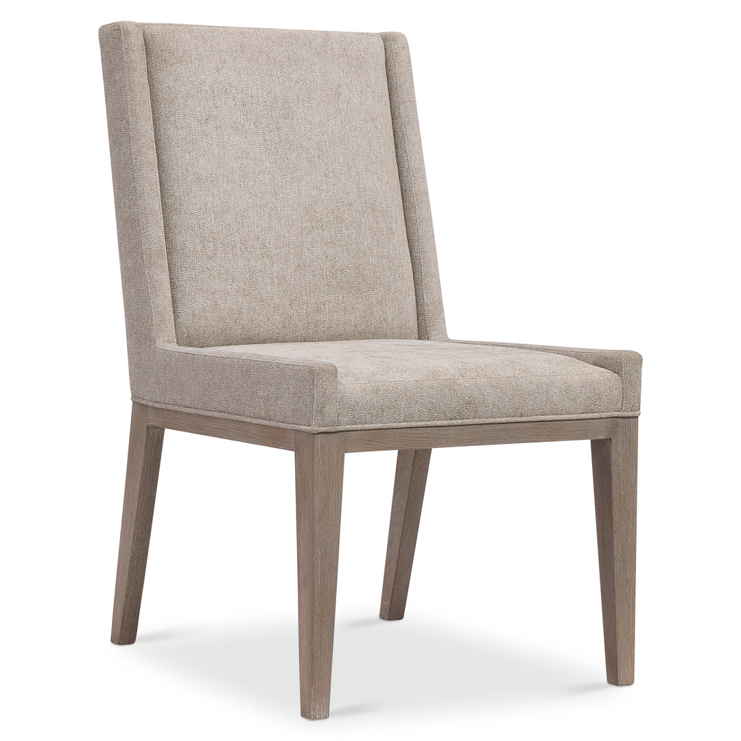Linea Side Chair in Cerused Greige Finish