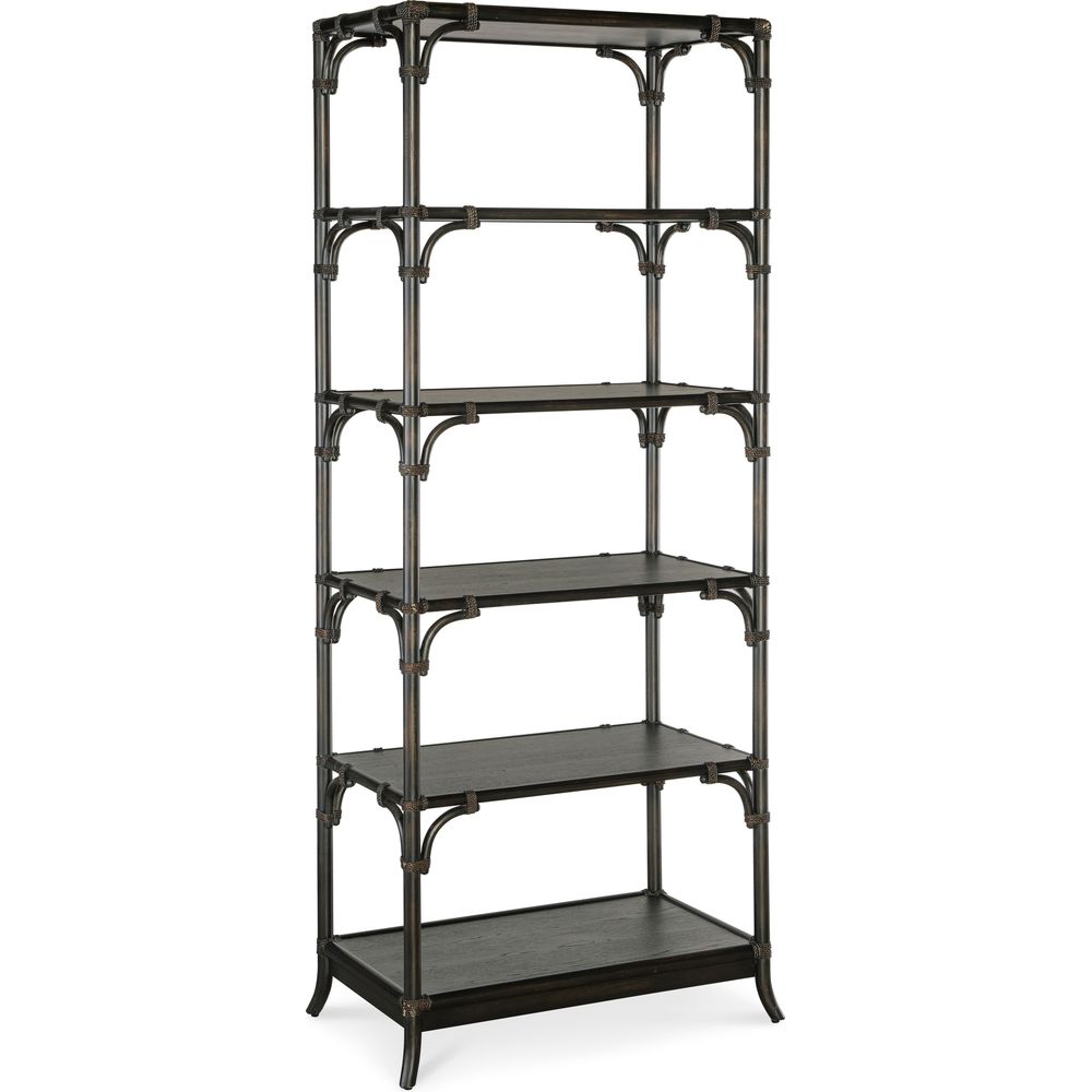 Bookcases & Etageres Retreat Pole Rattan Bookcase - Dark Wood